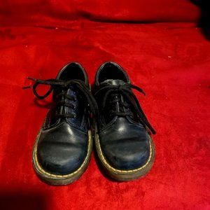Dr. Martens Kids 6378 4 eyelet Dark Navy Blue Leather Oxford Size 9US Toddler